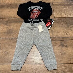 Unisex Baby The Rolling Stones Band Sweatshirt & Sweatpant Matching Set *NWT